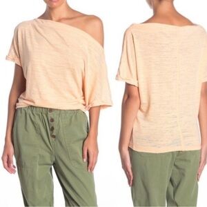 We The Free People Astrid Top Burnout Apricot S Small